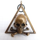 Masonic Skull Jewel  Brass  Pendant