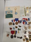 Huge Lot Vintage Lapel Pins Medals Gs Leaders Are  1 Zor Shrine Masonic Ihsa Dar