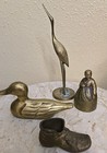 Lot Of 4 Vintage Brass Items Various Shapes And Sizes Brass Decor