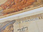 1942 Banque De France 10 And 20 Francs Circ  Ww2