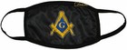 Masonic Black Face Dust Mask Freemason Blue Mason Washable Reusable