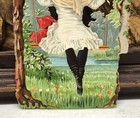 Girl On Swing Victorian Die Cut Scrap - L3