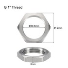 2pcs Cast Pipe Fitting Hex Locknut G 1  Female Thread For Plumbing Fixed dn25 
