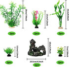 9pcs Fish Tank Plants   Rock Decor Set Aquarium Decorations For Freshwater