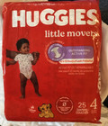 Huggies Little Movers Diapers Size 4  25 Diapers 