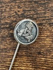 Vintage Solid Sterling Silver Celtic Knot Tie Stick Pin Lapel Mens Groom 925