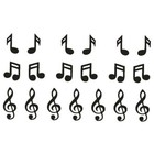 Flash Once Temporary Glue Tattoo Music Notes Key Party Gift Beach