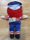 Raggedy Andy 9    Doll Applause Wallace Berrie Vintage Embroidered Small Rag
