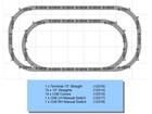 Lionel Fastrack Inner   Outer Loop Track Pack 5  X 9  Foot Train Layout New
