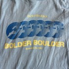 1987 Bolder Boulder 10k Race T-shirt Hanes Beefy-t Blue Large Usa Made