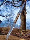Custom Handmade 26 Inches Long In High Carbon Steel Hunting Spear With Sheath