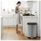 Glad 13 Gallon Stainless Steel Step Trash Can Soft Close Odor Control