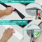 Stove Counter Gap Cover 25 Inch Silicone White 2 Pack Kitchen Filler Strip Guard