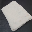 Dacron Quilted Baby Blanket Satin Trim Bunny Pastel Blocks Teddy Bear Rattle Vtg