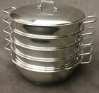 Dumpling Steamer Stainless Steel 6pc Oriental Uzbek Mantovarka                                