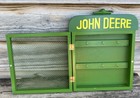 Vintage John Deere Tractor Radiator Key Holder Wall Box W  6 Key Hooks Some Wear