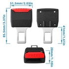 2pcs Adjustable Seat Belt Buckle Fixing Strap Red Car Seat Accessory