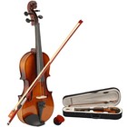 New Violin 1 2 Full Size Acoustic Violin Case Bow Rosin Natural Beginner Gifts