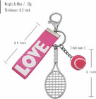 Tennis Keychain Sports Mini Metal Gift Colorful 3d Ball Key Chain Ring