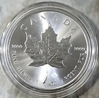 2025 Silver Maple Leaf 5 Dollars 1 Ea- 1 Oz-9999 Silver-bu In Capsule -scratches
