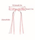 3pcs Silky Satin Hair Bows Hair Clip Ribbon Accessories For Women Girls