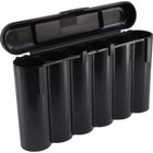 2 Black 18650   Cr123a 6 Battery Holder Storage Case For 18650 Batteries