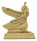 Ancient Egyptian Hieroglyphic Kneeling Winged Goddess Maat Mini Figurine 3 25 h