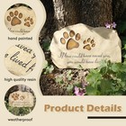 Kawer Kexmy Pet Memorial Stone Grave Marker For Dog Or Cat Pet Dog Garden Stone
