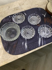 Set Of 4 Vintage Gorham Crystal Althea Cut Coupe Coasters Germany   Glass Bowl