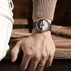 Men Watch Luxury Analog Quartz Black   Silver Mesh Calendar Stainless Steel Band