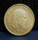 1900 F German States W  rttemberg 20 Mark Km 634 Gold Mintage 500 000