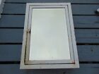 Vintage Heavy Bathroom Steel Medicine Cabinet Cupboard Beveled Glass Mirror Used