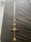 Medieval Longsword Steel Blade Metal Handle Two Hand With Scabbard