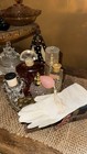 Vintage Vanity Perfume Bottle Lot Coty Tiffany Atomizer Gloves Art Deco Glass