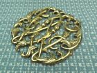 Vtg  Cw10-14 Brass Trivet Williamsburg Cypher Virginia Metal Crafters 6  1950 s