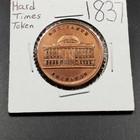 Misaligned 1837 Merchants Exchange Wall Street Copper Hard Times Token Xf Detail