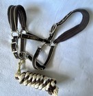 New Rambo Padded Halter   Matching Lead Rope Set cob brown   Tan lots Adjustment