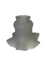 Vintage Glass Light Shade Frosted Ruffled Petticoat Lamp Fan  Sconce  2 Fun