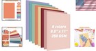 Colored Cardstock  8 5  X 11   32 Sheets  250gsm