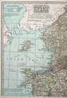 Northern England   Wales - Original 1902 Map By The Century Company  Antique
