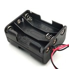 4pcs 6-aa Battery Holder Case Plastic Box Tow Layer Stacked Wire Leads Dc 9v