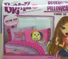 Vintage Bratz Boho Girls Reversible Pillow Case Pillowcase New