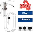 360   Sink Soap Dispenser Stainless Steel Kitchen Hands Liquid Pump Bottle Tube 