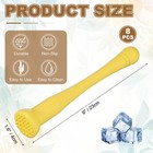 8 Pcs Cocktail Muddler  9 Inch Pp Drink Muddler  Yellow  thin 