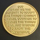 24 Year Alcoholics Anonymous Gold Silver Plated Chip Coin Medallion Sobriety Aa