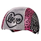 Kids Glam Bike Helmet Sequin Pink Leopard Ages 5  Adjustable Fit Cpsc astm