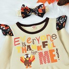 Baby Girl Thanksgiving Outfits Ruffle Turkey Dress Top Pants Headband 3pc Fal   
