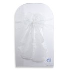 50 Pcs Organza Chair Cover Bow Sash 108 x8  - White - Wedding Party Banquet Bg