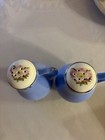 Vintage Hall China Royal Periwinkle Five And A Half Inches Tall Salt And Pepper