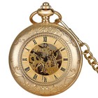 Double Hunter Case Mechanical Pocket Watch Gold Hand Wind For Men s Luxury Gift